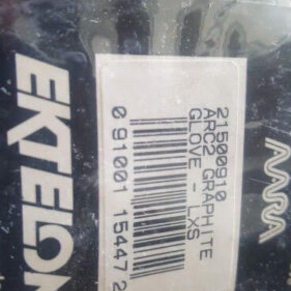 VINTAGE EKTELON UNISEX RACQUETBALL ARC2 GRAPHITE LEATHER GLOVE LEFT EXTRA SMALL - Picture 5 of 8